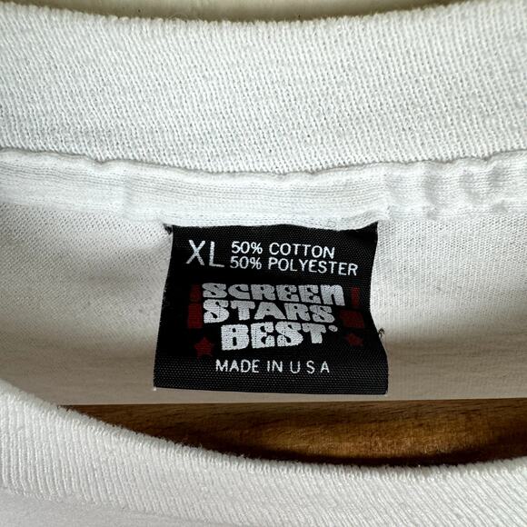 Vintage James Dean Shirt Size XL White Single Stitch Memorial Rod Run 1990 USA - Picture 3 of 9